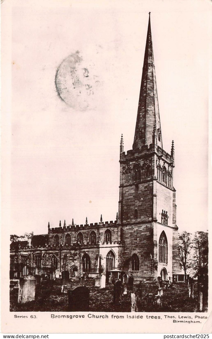 br108218 bromsgrove church from inside tree uk