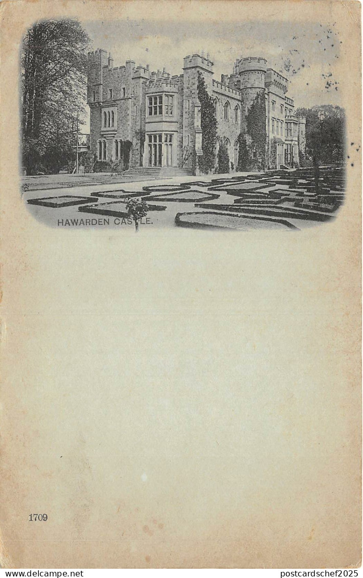 br109492 hawarden castle wales real photo uk
