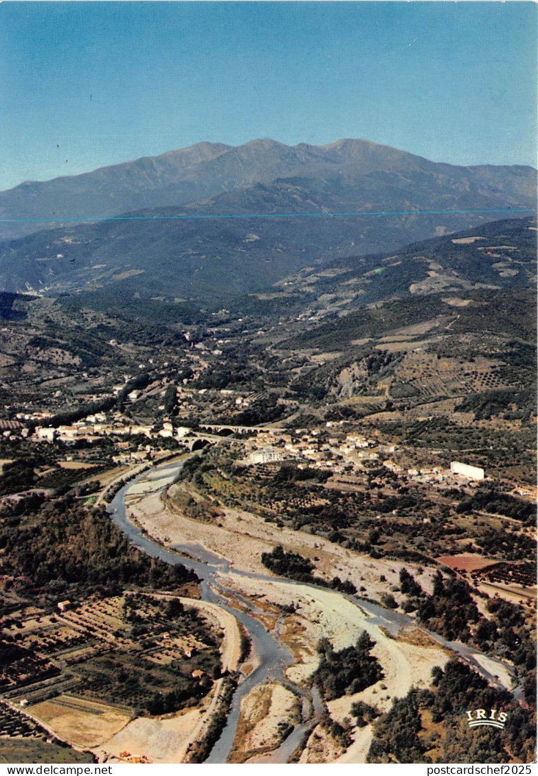 BR15602 Canigou vus du ciel Ceret  france