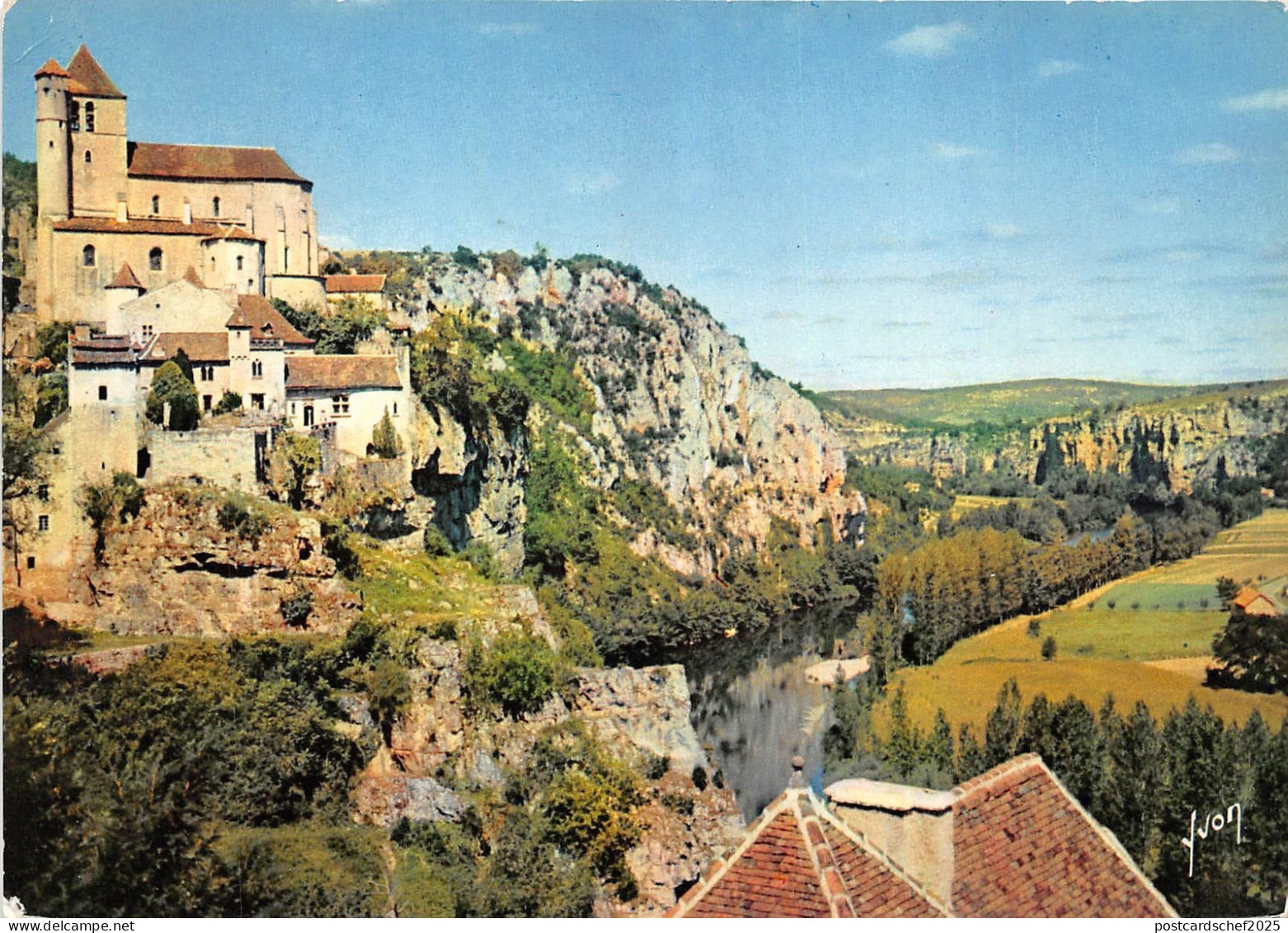 BR15669 Saint Cirq lapopie l eglise et le village   france