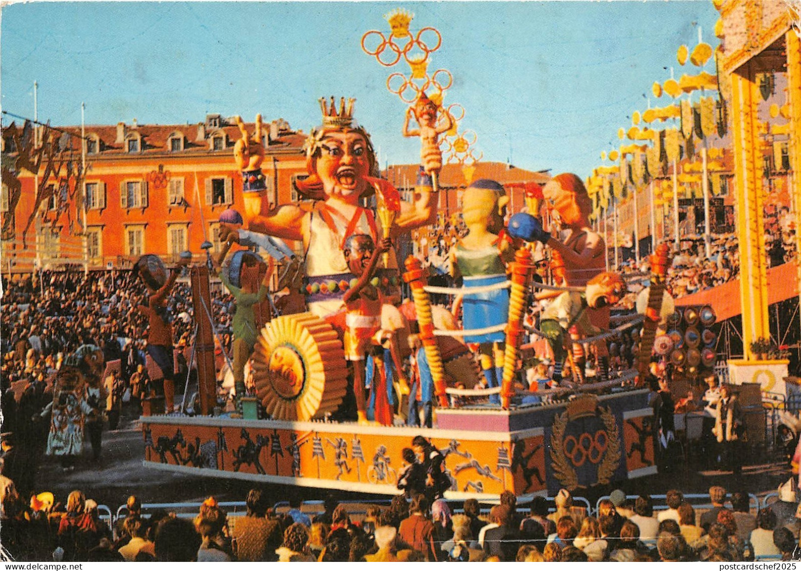 Br22125 Carnaval de Nice Sa Majeste Carnaval Roi du Stade olympique france