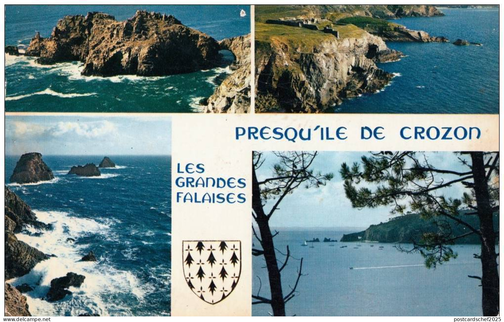 BR2665 Crozon Les falaises le Vhateau de Dinan   france