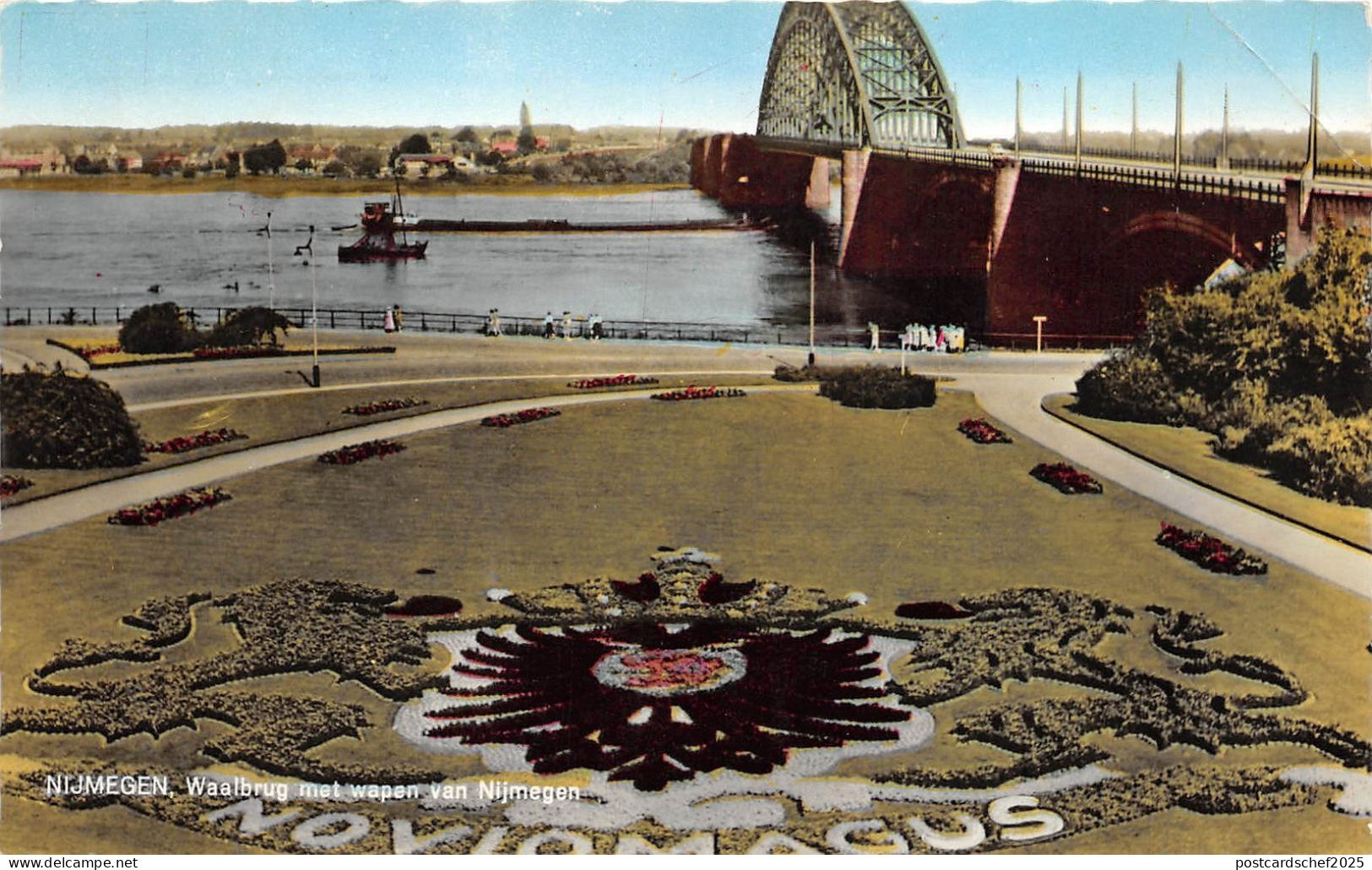 BR28347 Nijmegen waalbrug met wapen van nijmegen netherlands