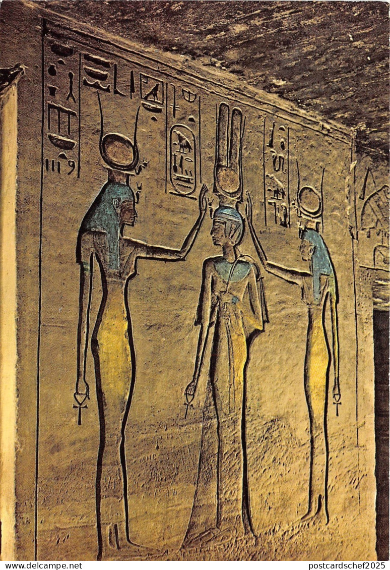 BR3107 Abu Simbel , Small Temple: Coronation of Queen Nefertari  egypt