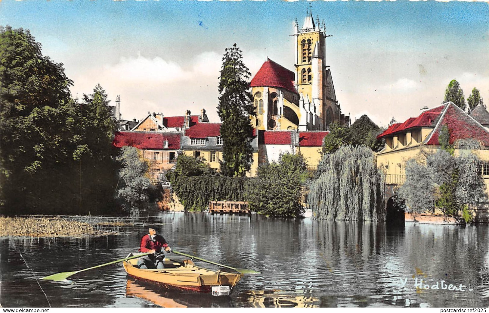 BR39235 Moret sur loing en promenade sur le loing france