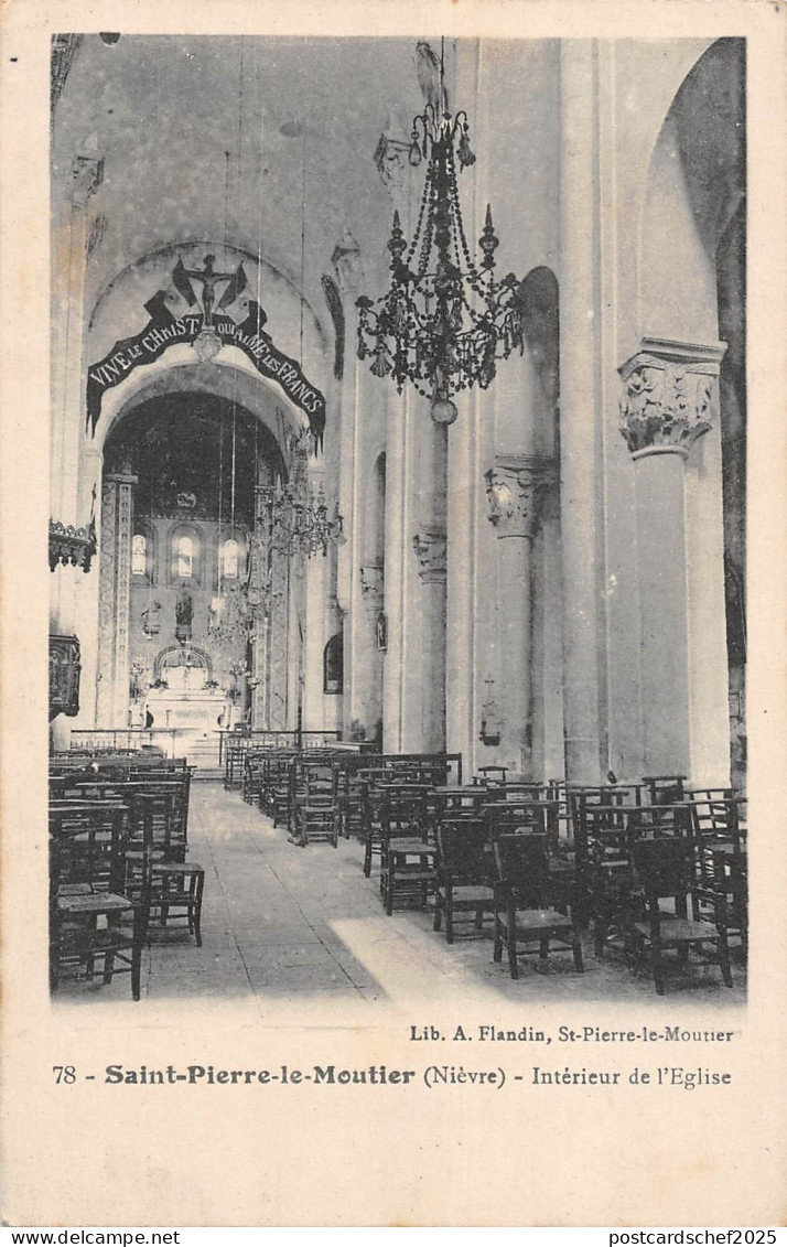 BR46461 Saint Pierre le moutier interieur de l eglise     France