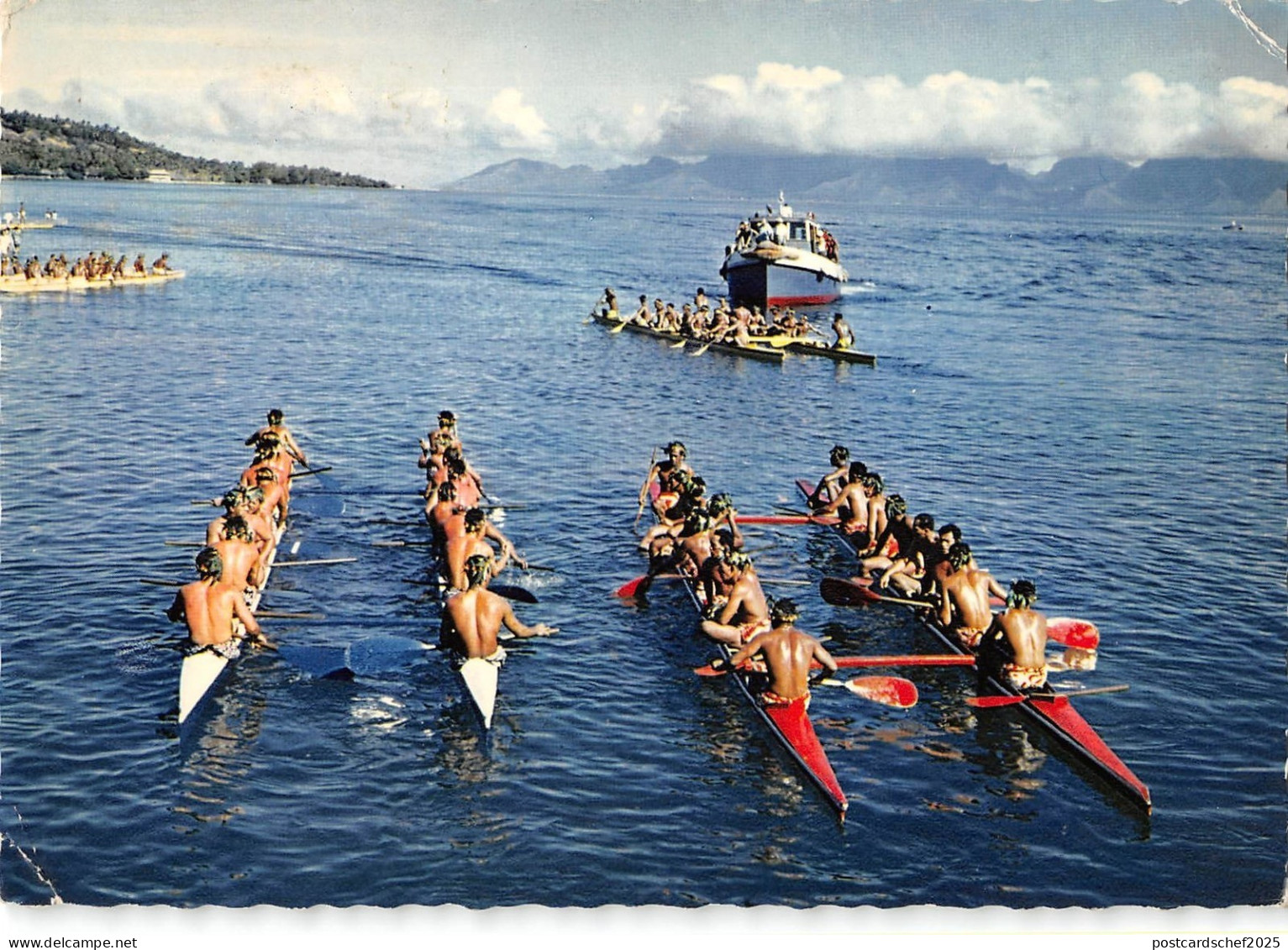 BR50465 tahiti depart d une course de piroques doubles    Oceania   Tahiti
