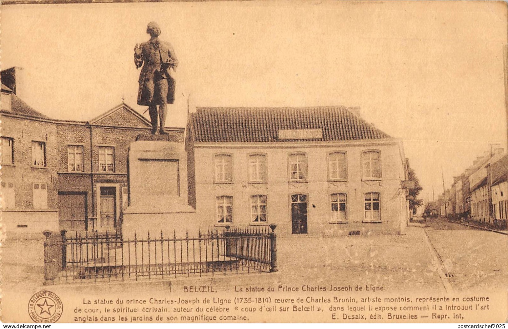 BR56049 Beloil la statue du prince chales joseph de ligne    Belgium