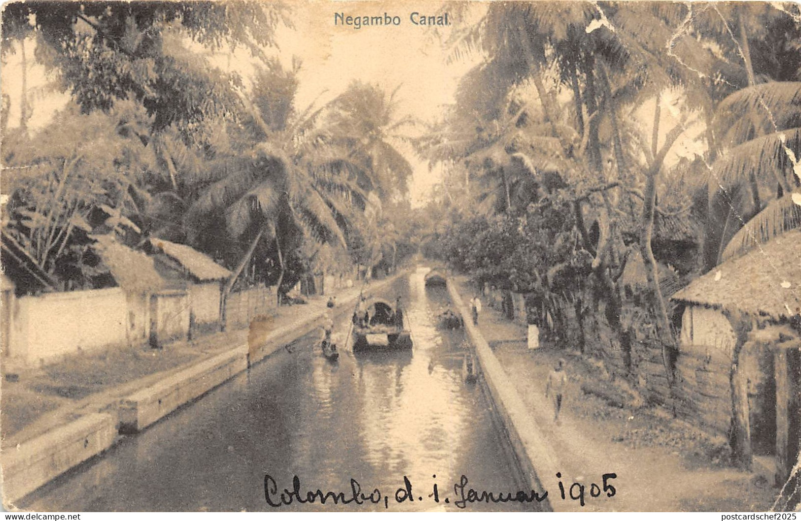 BR62514 negambo canal  ceylon sri lanka