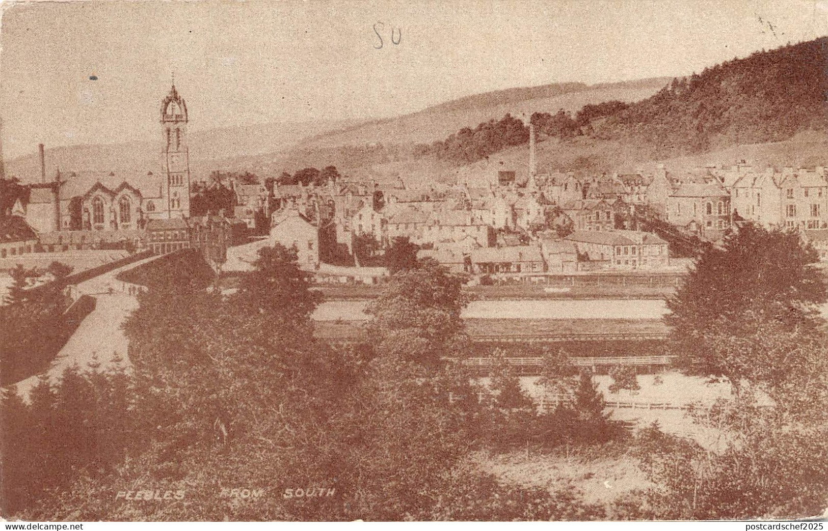 BR65706 peebles  from south   scotland