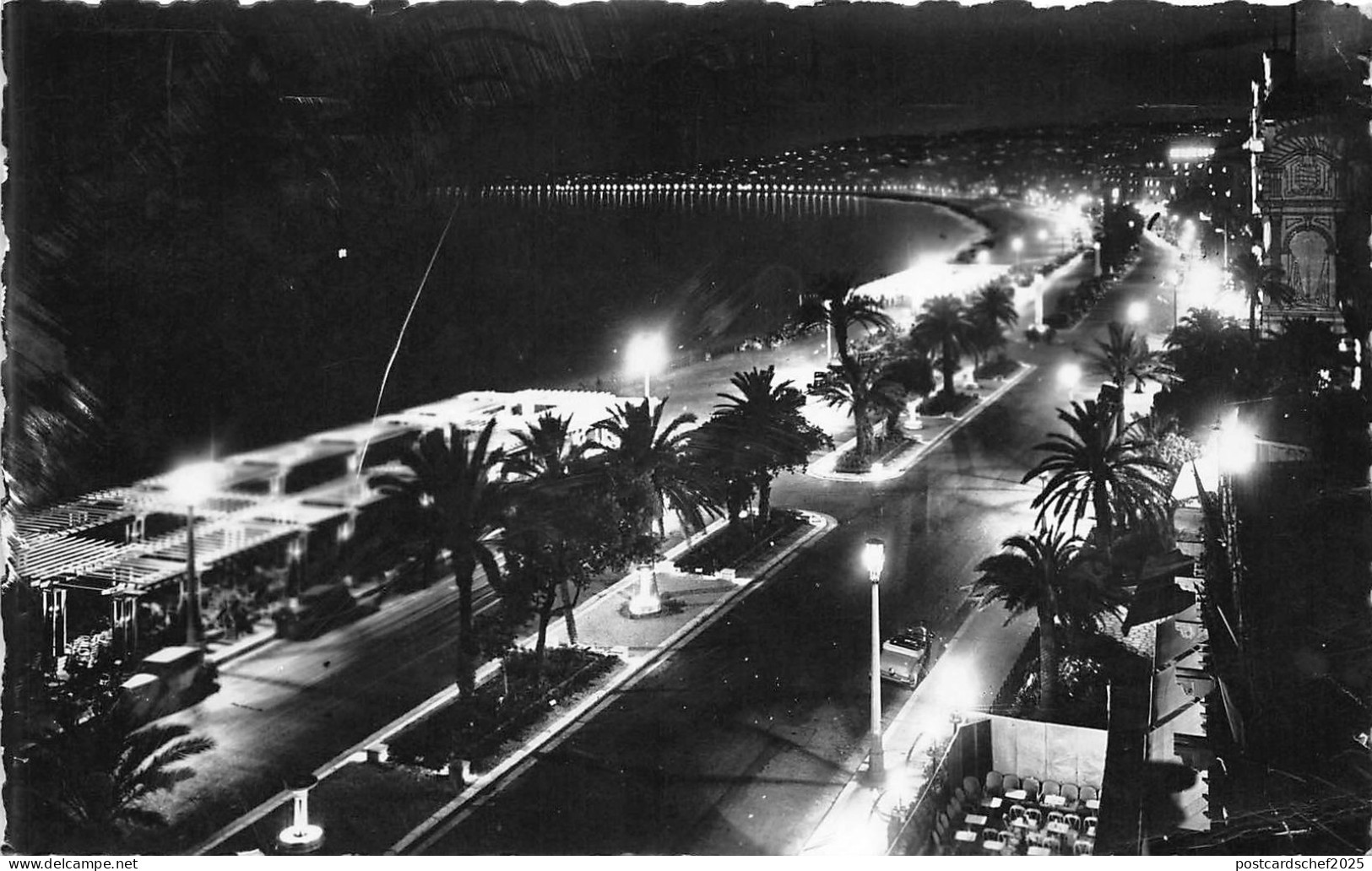 BR9278 Nice promenade des anglais a la nuit   france