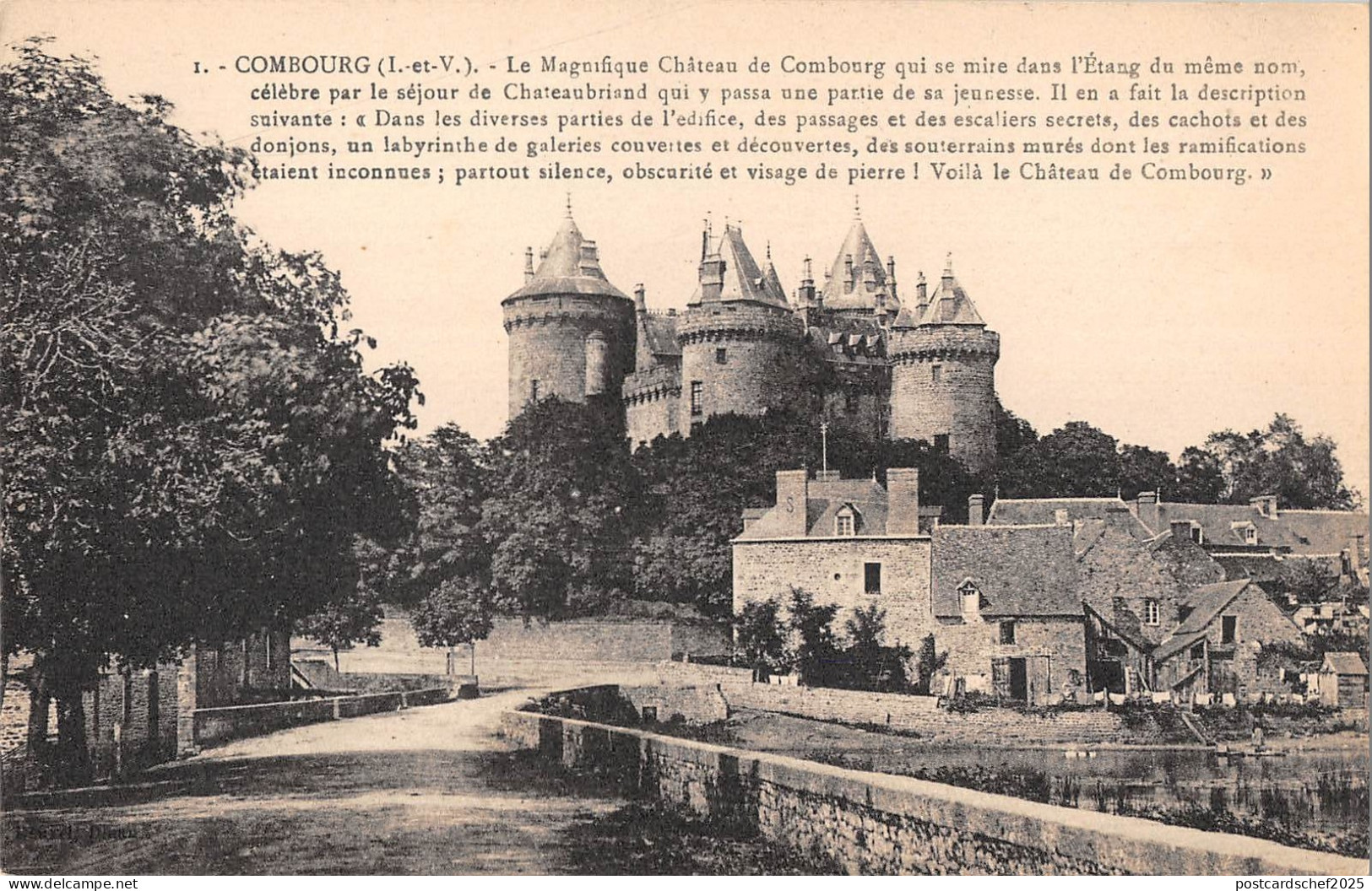 BR93064 combourg la magnifique chateau de combourg  france