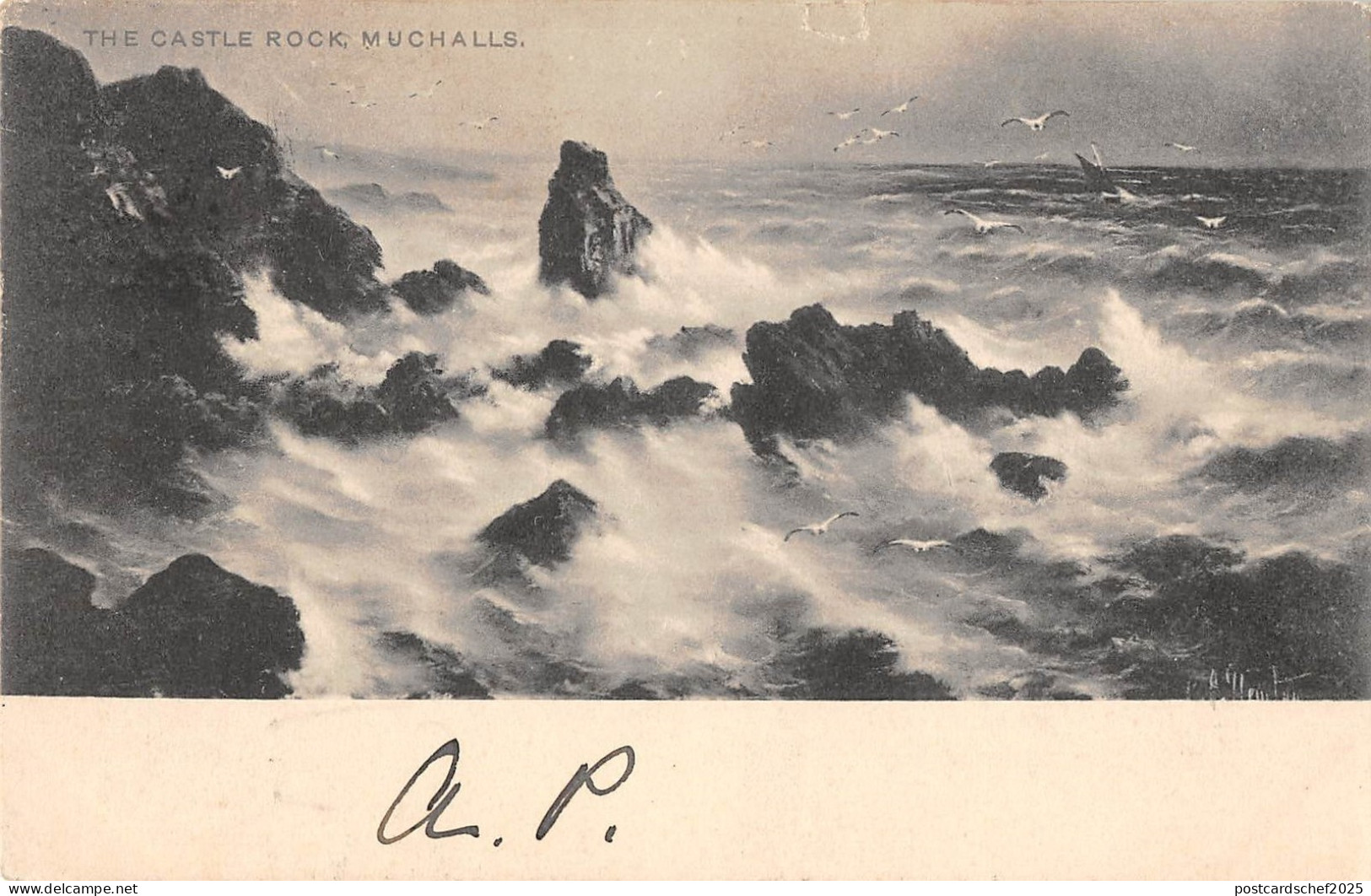 BR93694 the castle rock muchalls   scotland postcard