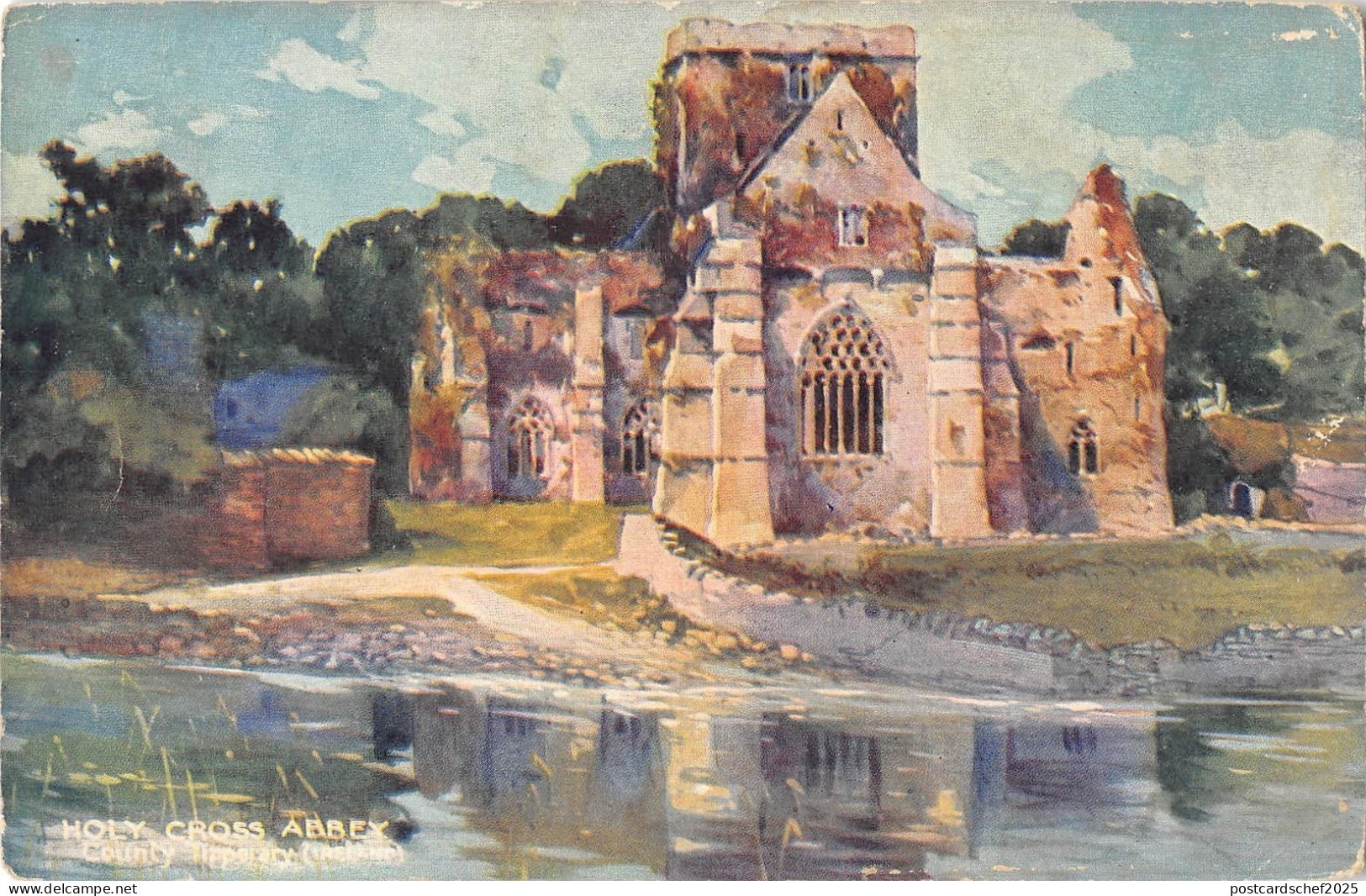 BR94487 painting postcard holy cross abbey antrim northern ireland