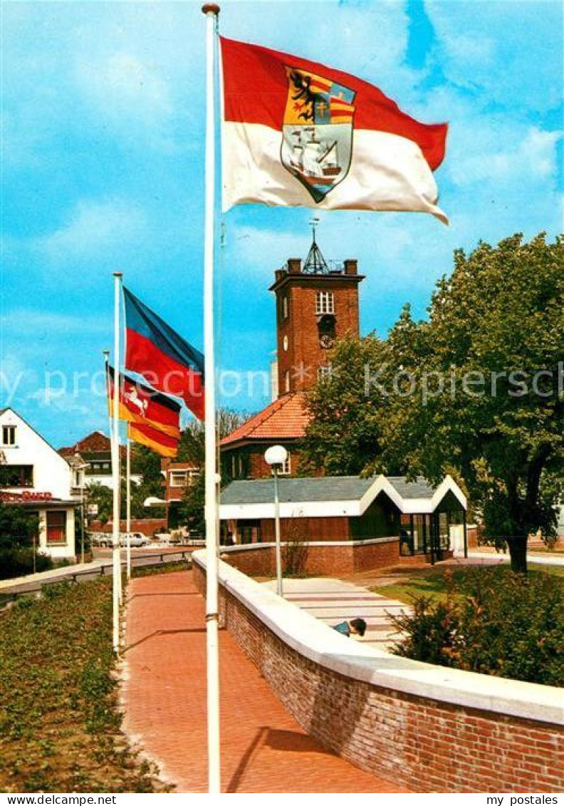 Brake Unterweser Park Kirche Fahnen