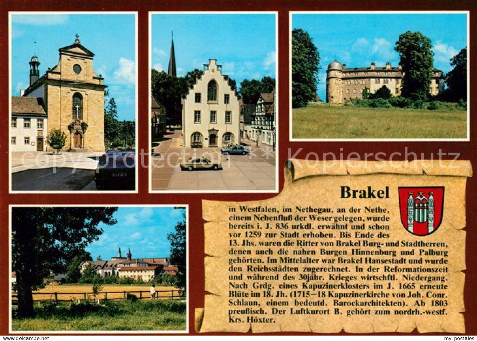 Brakel Westfalen Kapuzinerkirche Rathaus Schloss Hinnenburg Kloster Brede