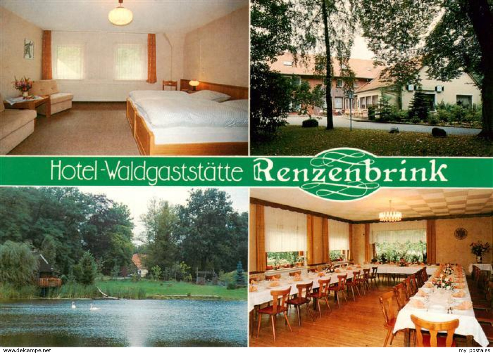 Bramsche Lingen Hotel Waldgaststaette Renzenbrink Zimmer Gastraum Schwanenteich