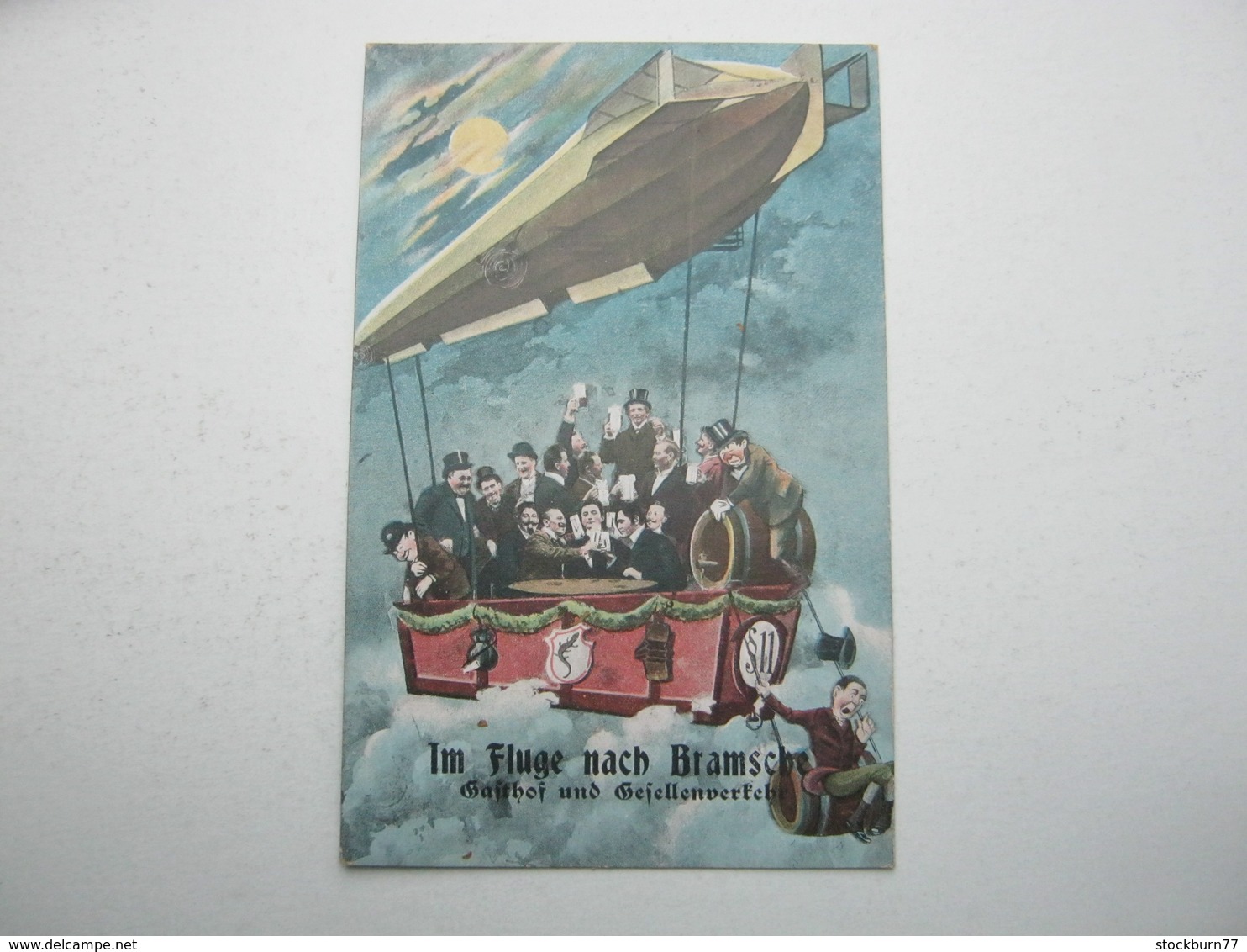 BRAMSCHE , Luftschiff ,Seltene Karte um 1911