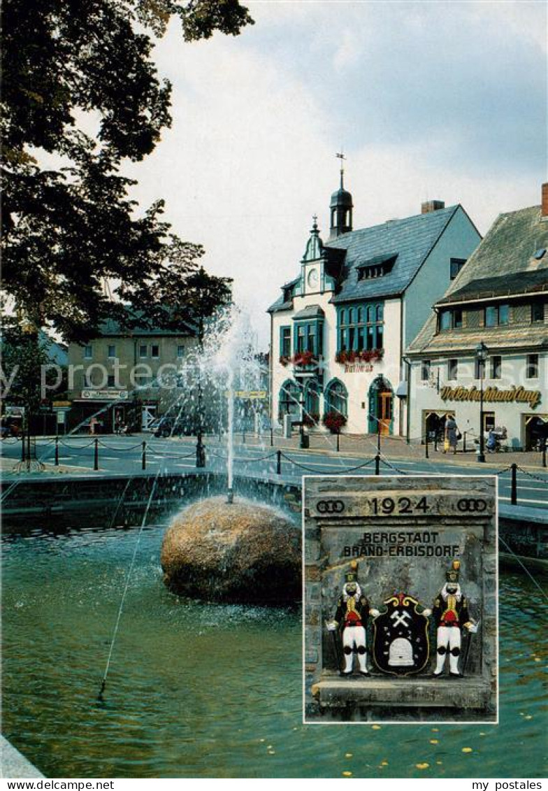 Brand-Erbisdorf Brunnen Rathaus Volksbuchhandlung