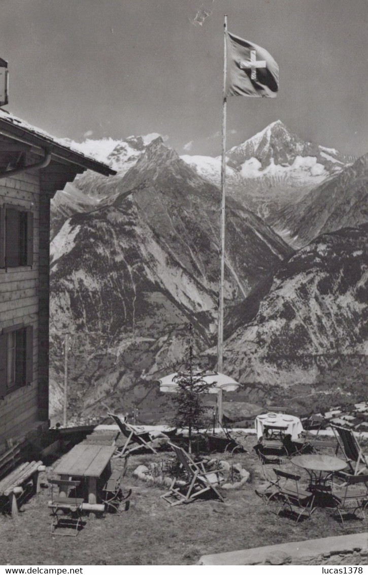 BRANDALP bei UNTERBÄCH - Pension Alpenrösli / RARE CPSM 1957