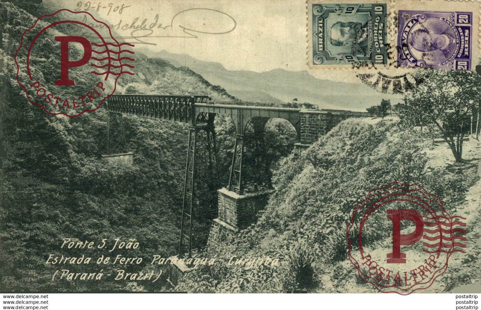 BRASIL // BRESIL. PONTE S. JOAO. ESTRADA DE FERRO PARANAGUA