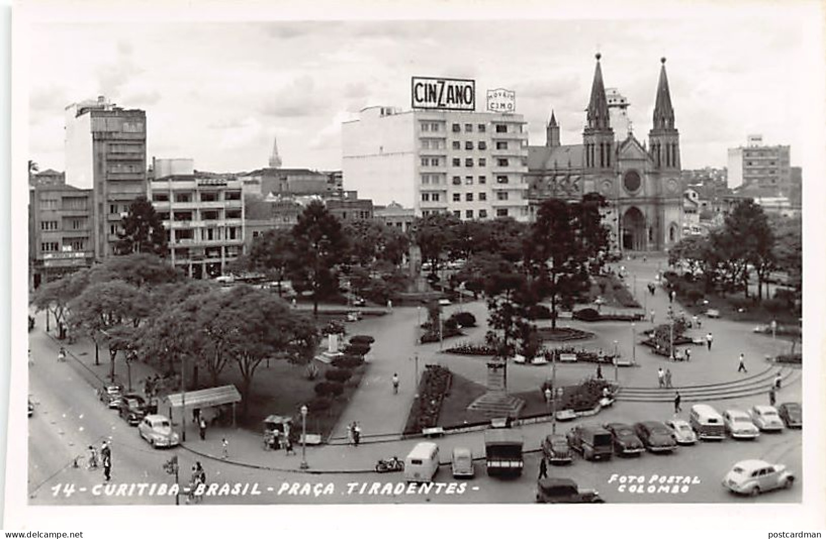 Brasil - CURITIBA - Praça Tiradentes - FOTO POSTAL - Ed. Colombo 14