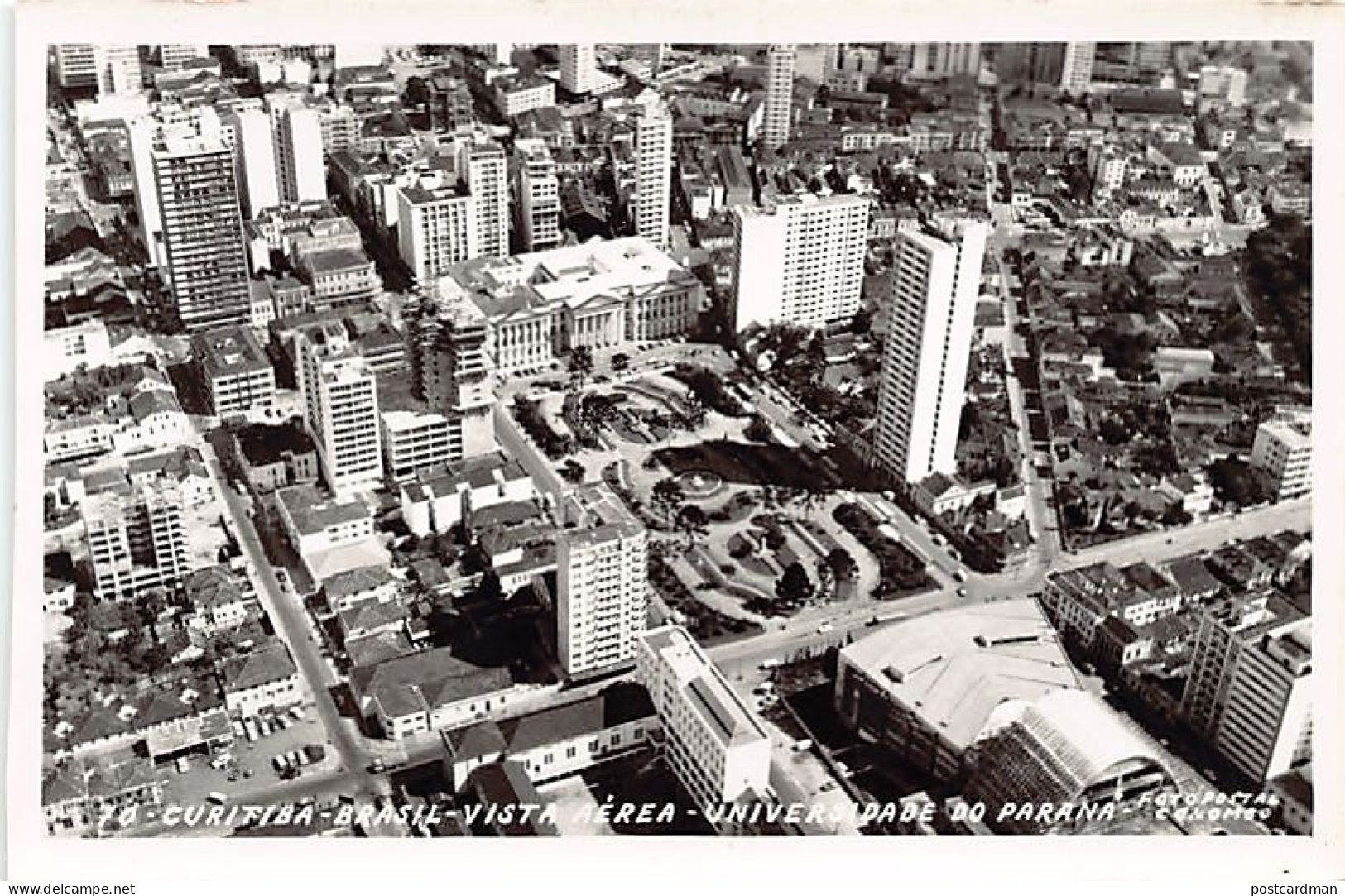 Brasil - CURITIBA - Vista aérea da Praça Tiradentes - FOTO POSTAL - Ed. Colombo 33