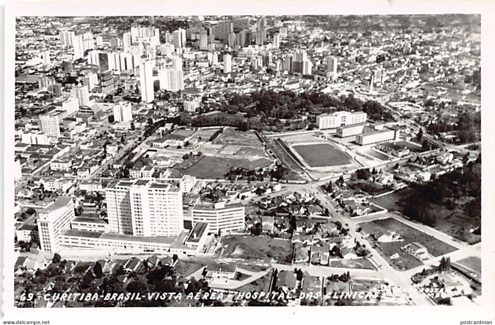 Brasil - CURITIBA - Vista aérea - Hospital de clinicas - FOTO POSTAL - Ed. Colombo 69