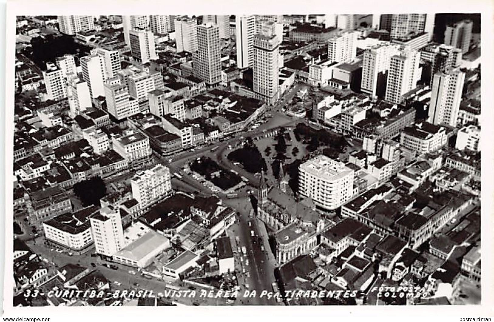 Brasil - CURITIBA - Vista aérea - Universidade do Paraná - FOTO POSTAL - Ed. Colombo 70