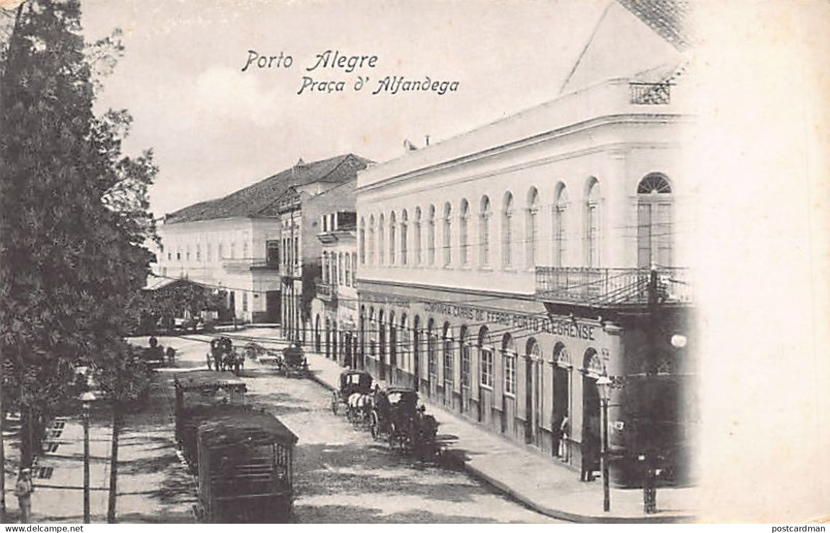 Brasil - PORTO ALEGRE - Praça d'Alfandega - Companhia Carris de Ferro - Ed. desconhecido