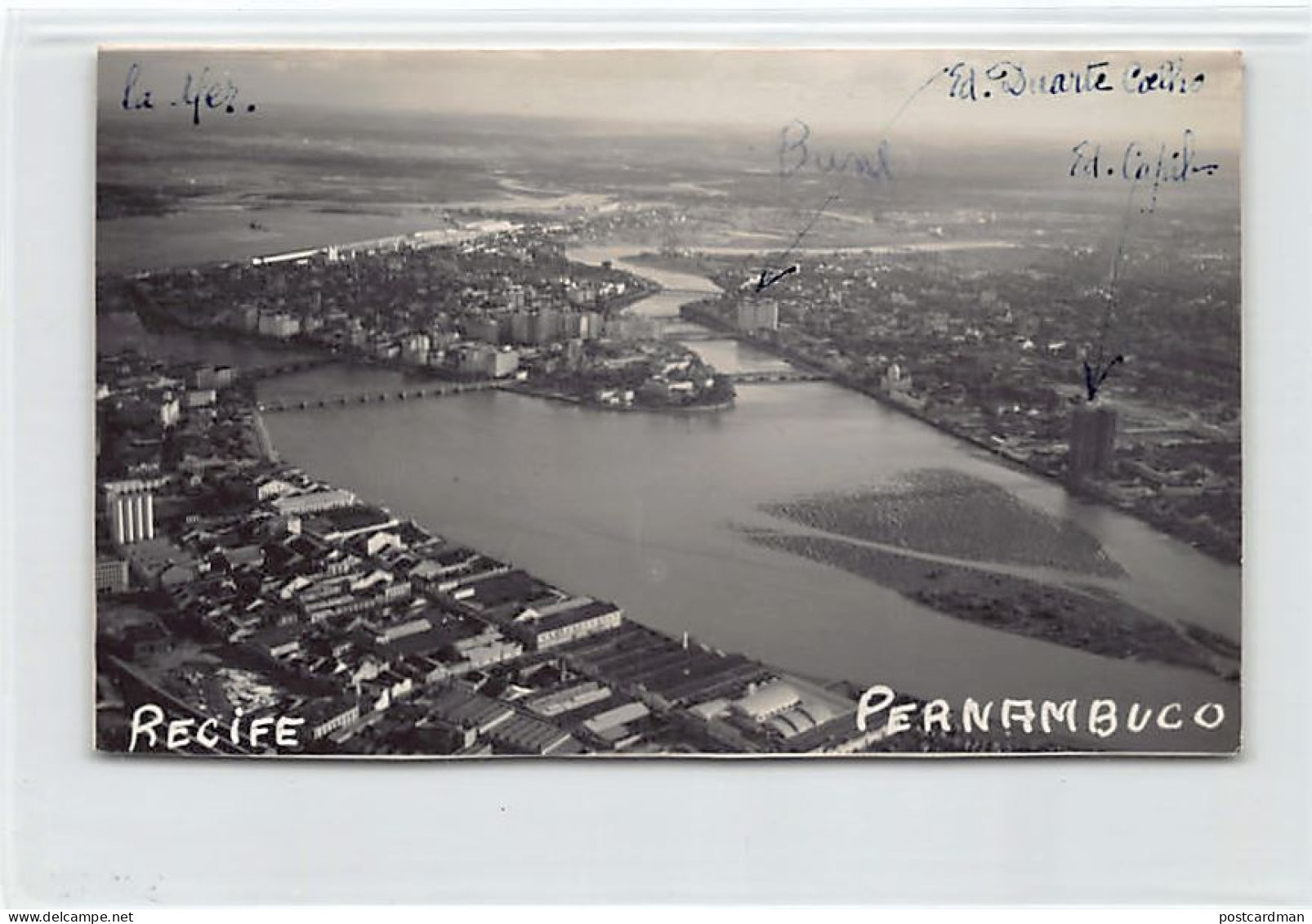 Brasil - RECIFE - Vista aérea - FOTO POSTAL - Ed. desconhecido
