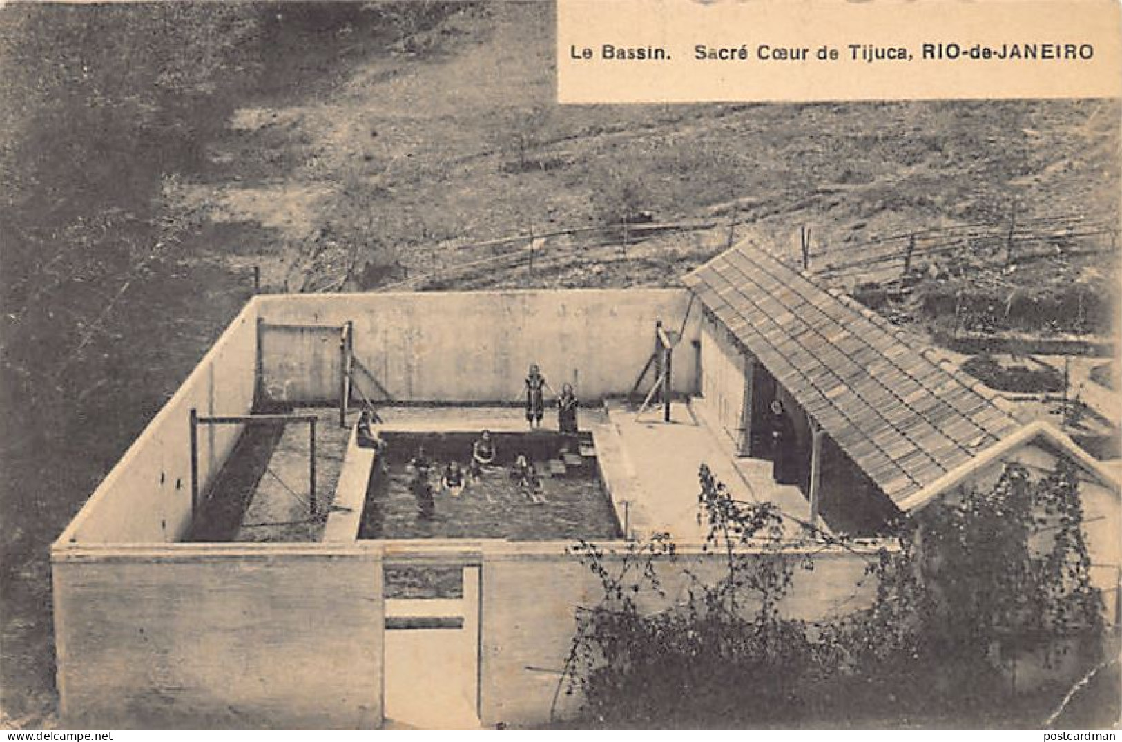 Brasil - RIO DE JANEIRO - Alto da Boa Vista - Sagrado Coração de Tijuca - A bacia - Ed. desconhecido