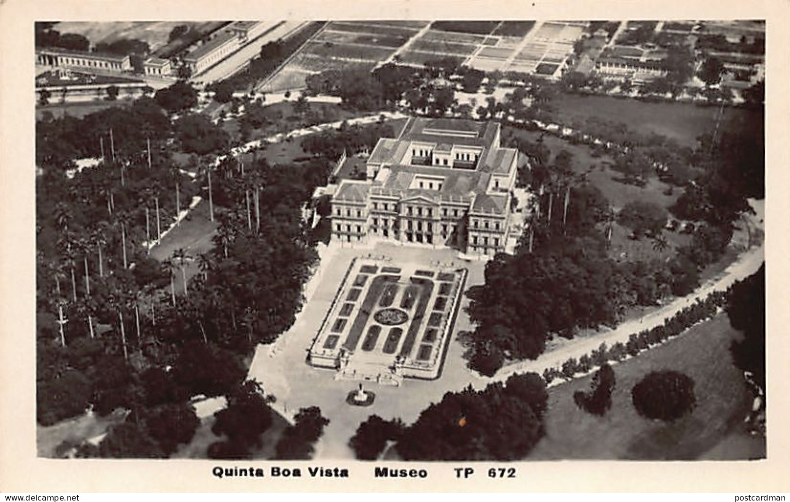 Brasil - RIO DE JANEIRO - Quinta da Boa Vista - Museo - Vista aérea - POSTAL FOTO - Ed. Photo Rotativo 672
