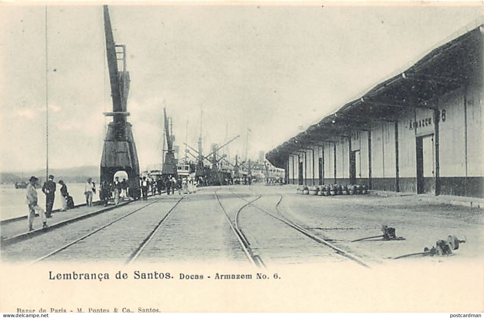 Brasil - SANTOS - Docas - Armazem No. 6 - Ed. M. Pontes & Co.