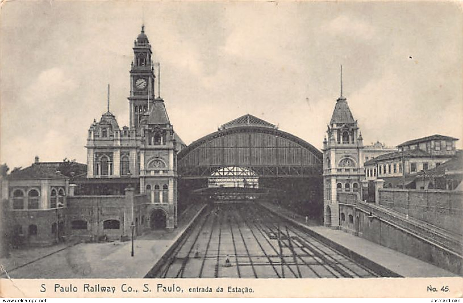 Brasil - SÃO PAULO - Entrada da Estação - S. Paulo Railway Co. - Ed. M. Pontes & Co. 45