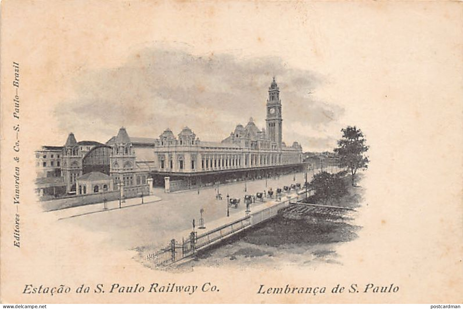 Brasil - SÃO PAULO - Estação da S. paulo Railway Co. - Ed. Vanorden & Ca.