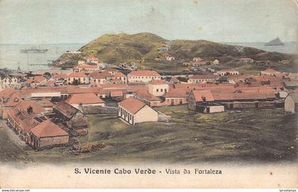 A831 Cape Verde 1910 Sao Vicente Vista da Fortaleza vintage postcard