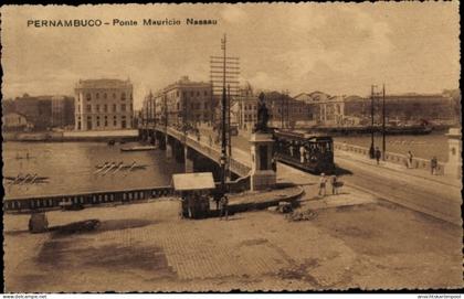 CPA Pernambuco Brasilien, Ponte Mauricio Nassau, Straßenbahn