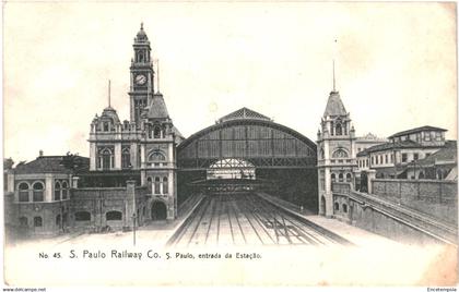 CPA Carte Postale  Brésil  São Paulo S. Paulo Railway Entrada da Estaçao  VM93446ok