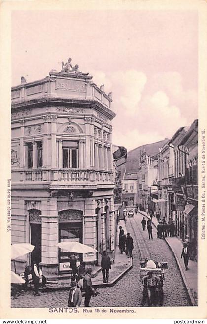 Brazil -SANTOS - Rua 15 de Novembro - Eboli & Ca. - Ed. M. Pontes & Co.