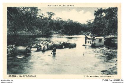 APLP13-0819-BRESIL - matto-grosso - en attendant l'autastrade - missions salésiennes