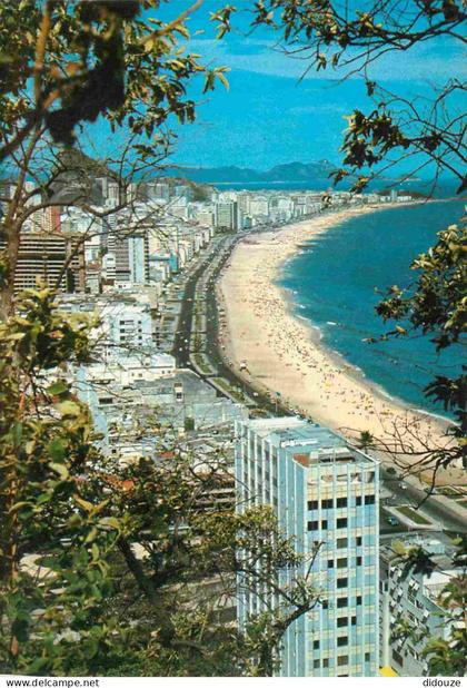 Carte Postale - Brésil - Rio de janeiro - vista parcial - praia de copacabana extensão: 4000m partial view - copacabana