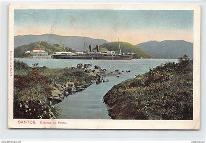 Brasil - SANTOS - Entrada no Porto - SEE SCANS FOR CONDITION - Ed. M. Pontes & Co. 173