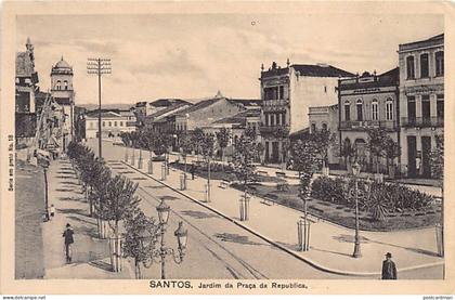 Brasil - SANTOS - Jardim da Praça da Republica - Ed. M. Pontes & Co. 18