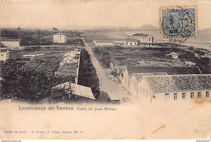 Brasil - SANTOS - Praia do José Minino - Ed. M. Pontes & Co. 6