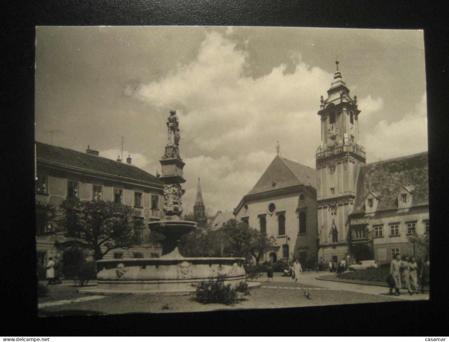 BRATISLAVA namestic 4 aprila postcard CZECHOSLOVAKIA Slovakia