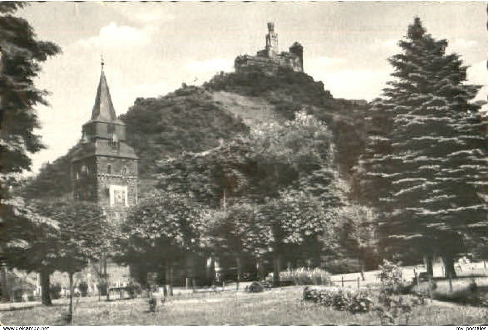 Braubach Rhein Braubach Burg Kirche x 1960