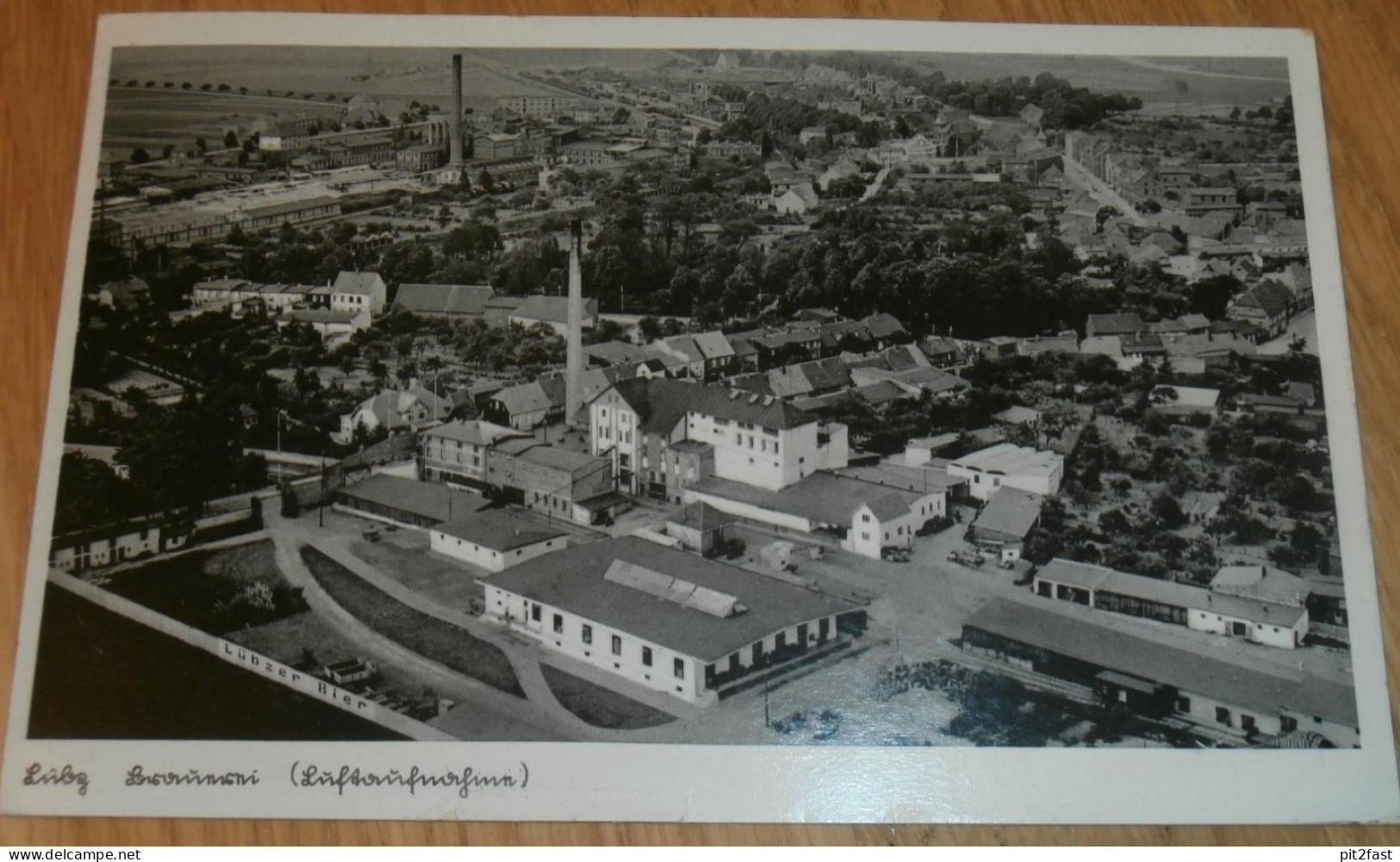 Brauerei Lübz , 1935 , Luftbild , Mecklenburg , AK , Ansichtskarte !!