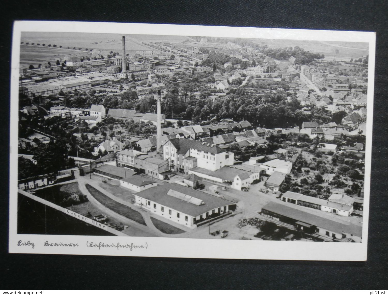 Brauerei Lübz , ca. 1940 , Arbeitsdienstlager , RAD , Luftaufnahme , Ansichtskarte , CPA , AK !!