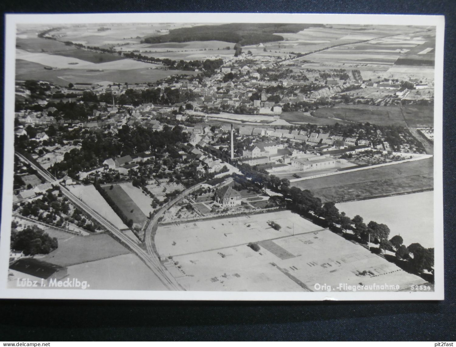 Brauerei Lübz i.M. - Fliegeraufnahme , 1940 , Ansichtskarte , CPA , AK !!